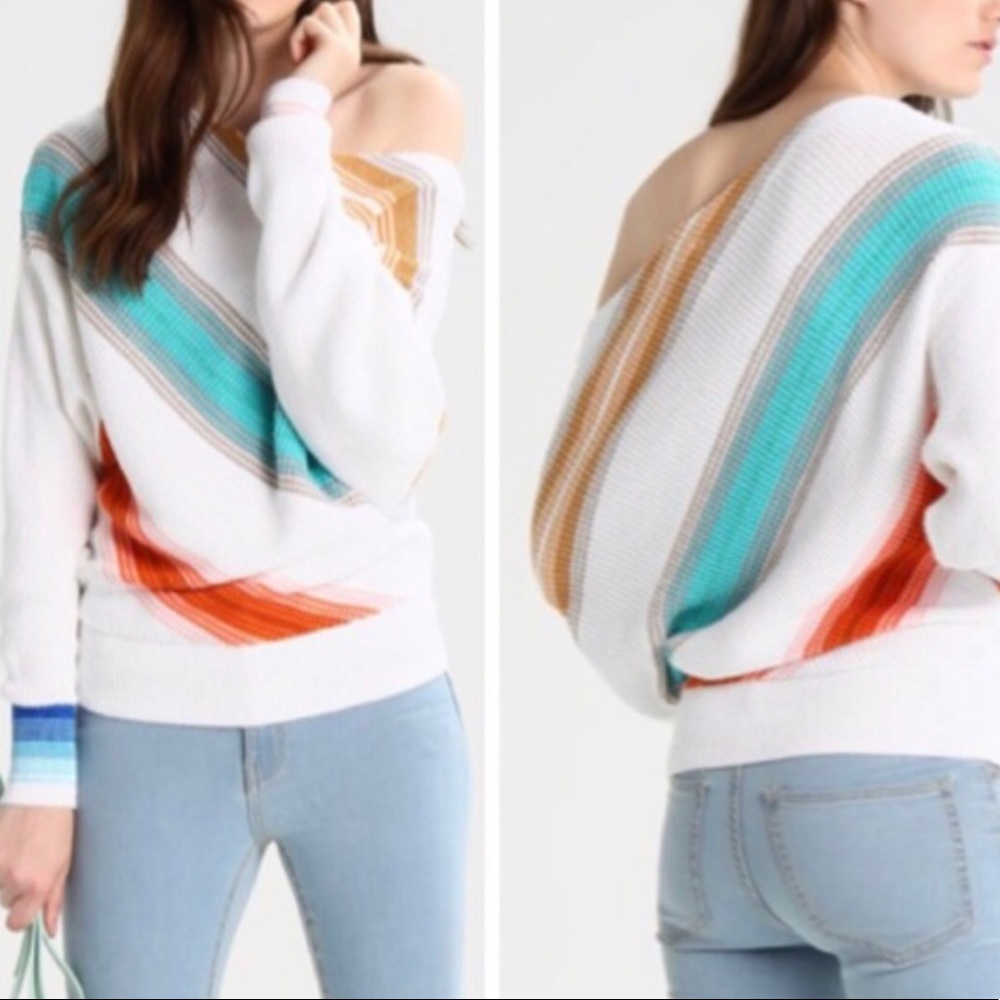 FREE PEOPLE Spectrum Stripe Sweater (good condition)